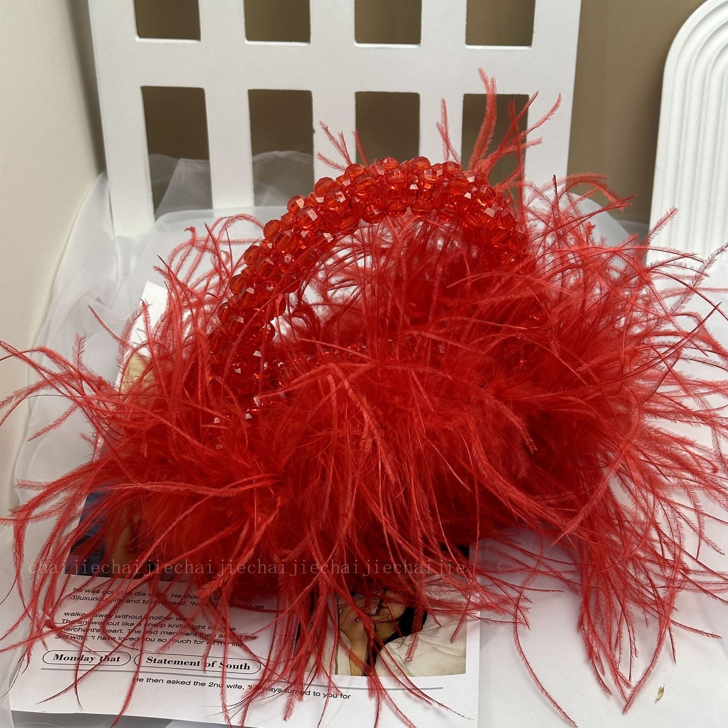 Faux fur Couture,Beaded Bag/handmade/elegance styleLuxury crystal bead bag, valentine's day gift for lover,crystal bag,elegant evening bag, gift for her, handmade bag, wedding guest bag,