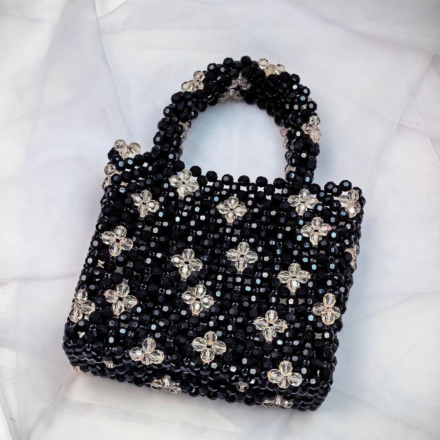 Eternal Bloom Beaded Bag/handmade/elegance styleLuxury crystal bead bag, valentine's day gift for lover,crystal bag,elegant evening bag, gift for her, handmade bag, wedding guest bag,