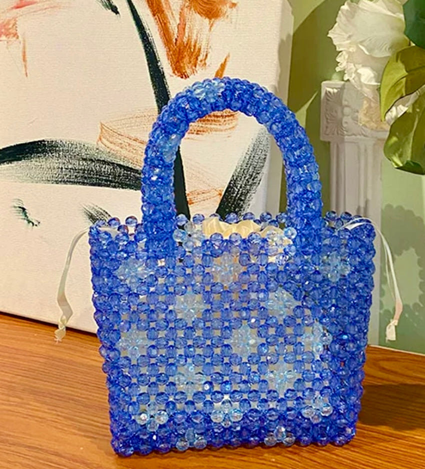 Eternal Bloom Beaded Bag/handmade/elegance styleLuxury crystal bead bag, valentine's day gift for lover,crystal bag,elegant evening bag, gift for her, handmade bag, wedding guest bag,