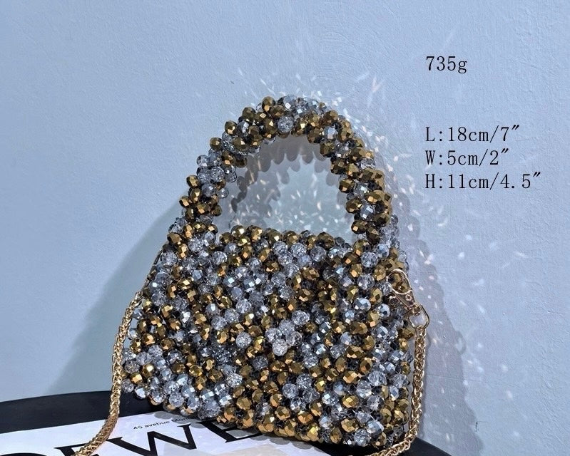 Luxury crystal beaded bag, Belinda studio,valentine's day gift for wife, elegant evening bag, gift for her, handmade bag, wedding guest bag,