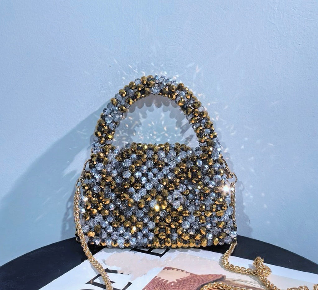 Luxury crystal beaded bag, Belinda studio,valentine's day gift for wife, elegant evening bag, gift for her, handmade bag, wedding guest bag,