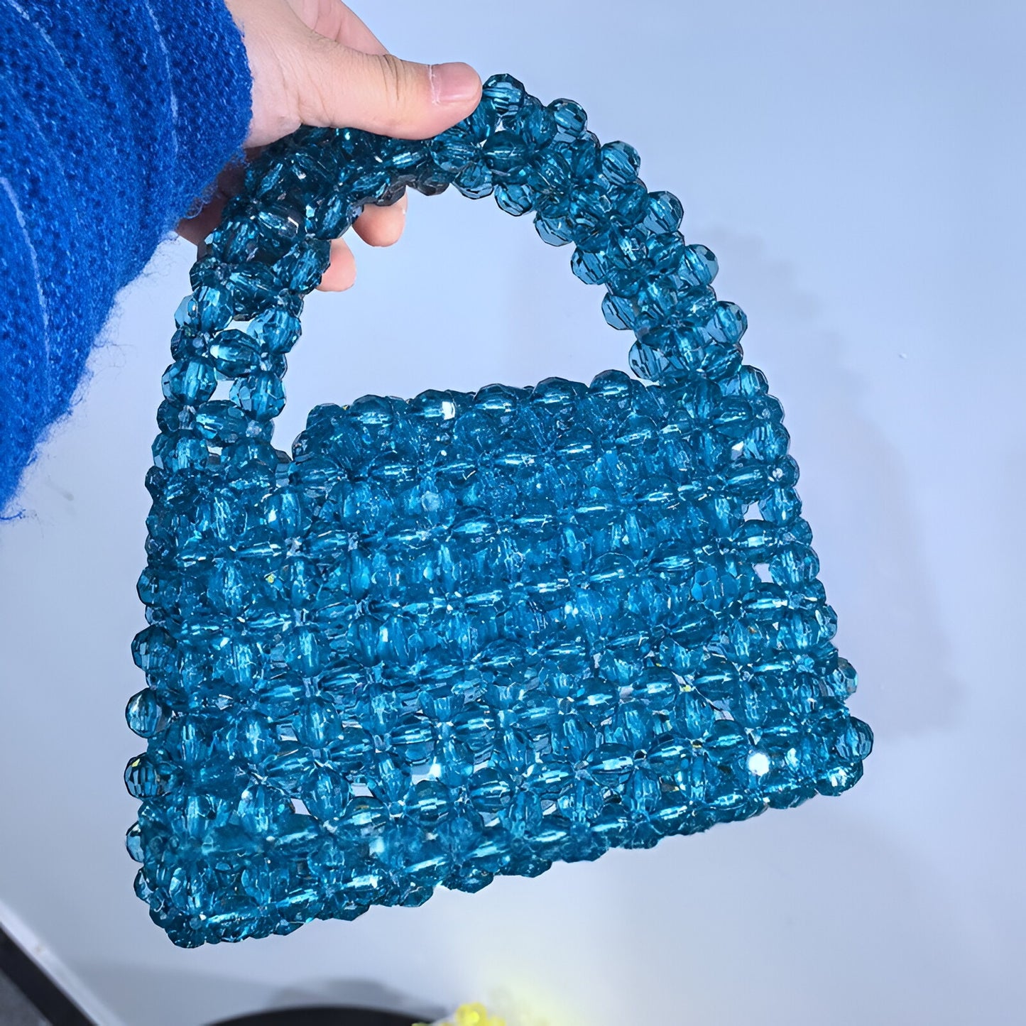 Radiant Luxe Beaded Bag – High-Gloss Crystal Elegance– Handmade with Love, Timeless Elegance Luxury crystal bead bag, valentine's day gift for wife, crystal bag, elegant,evening bag, gift for her, handmade bag, wedding guest bag,