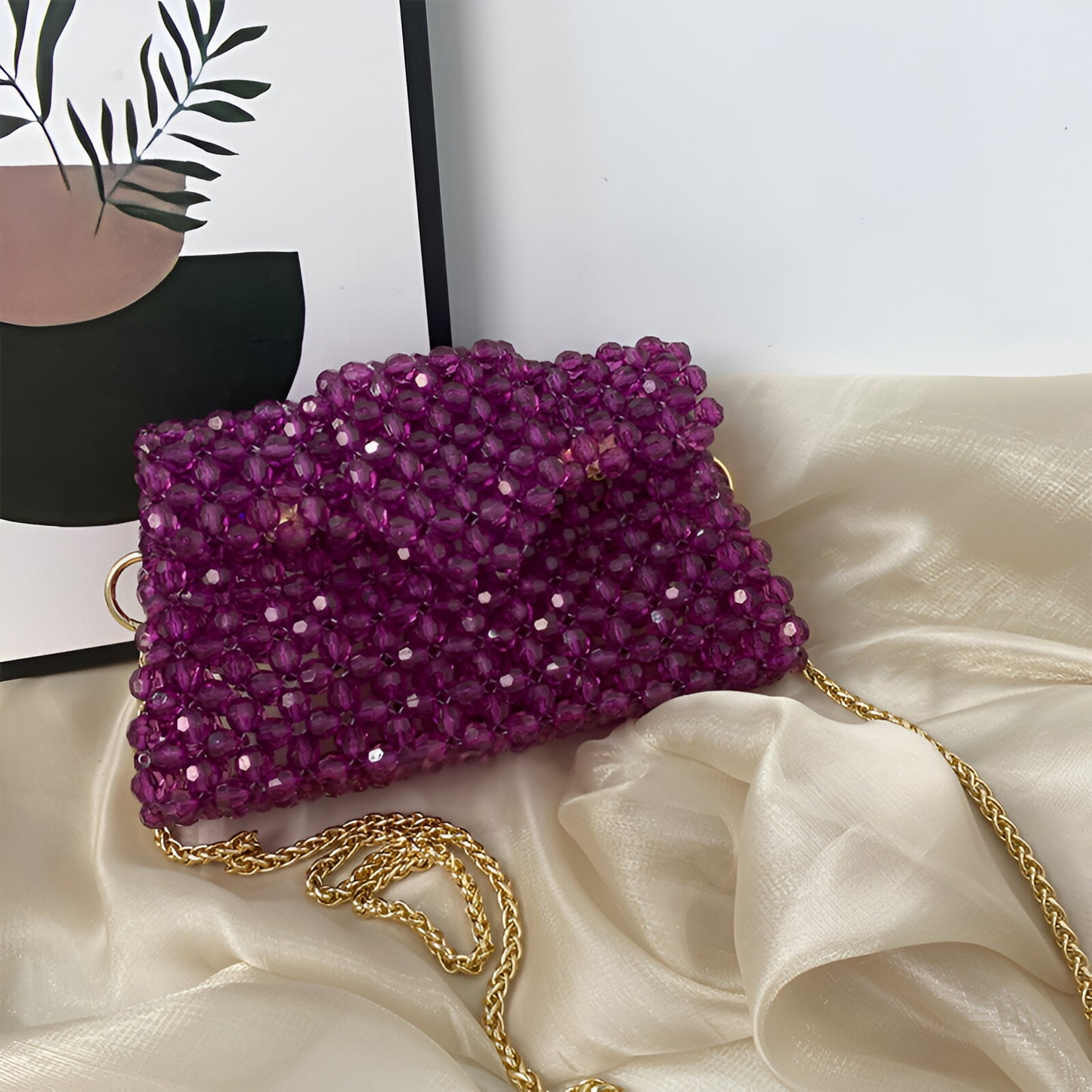 Radiant Luxe Beaded Bag – High-Gloss Crystal Elegance– Handmade with Love, Timeless Elegance Luxury crystal bead bag, valentine's day gift for wife, crystal bag, elegant,evening bag, gift for her, handmade bag, wedding guest bag, medium size