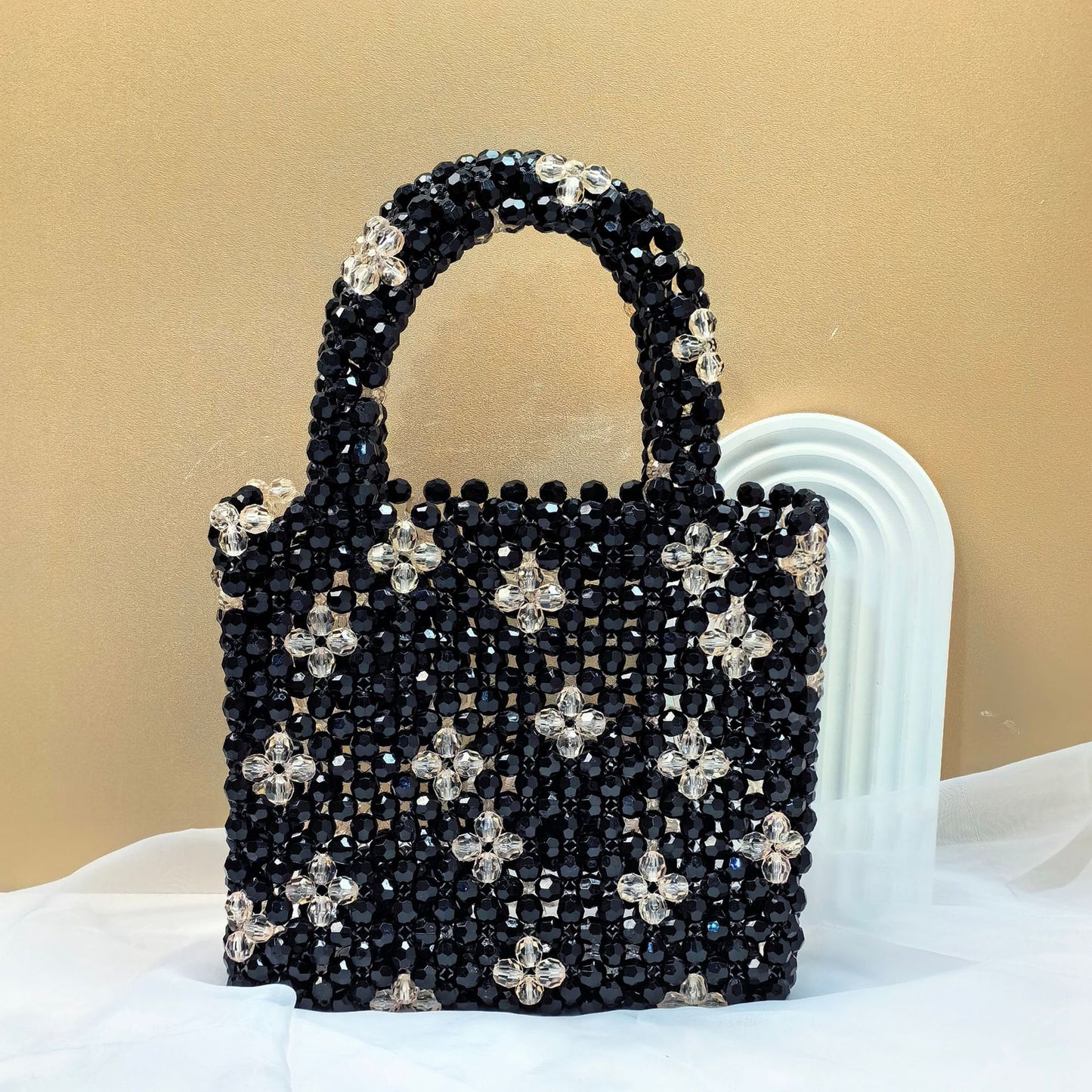 Eternal Bloom Beaded Bag/handmade/elegance styleLuxury crystal bead bag, valentine's day gift for lover，crystal bag，elegant evening bag, gift for her, handmade bag, wedding guest bag,