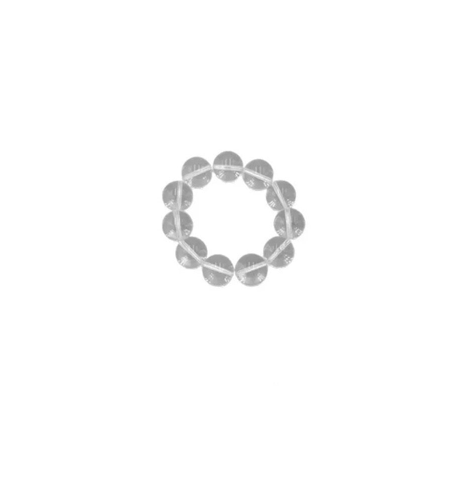 White Crystal Bracelet-7A Grade Natural High-Quality Clear - 16mm