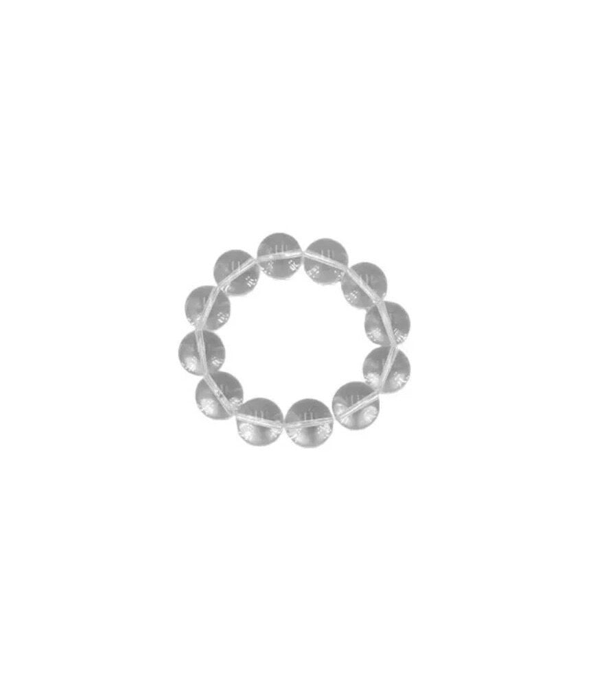 White Crystal Bracelet-7A Grade Natural High-Quality Clear - 16mm