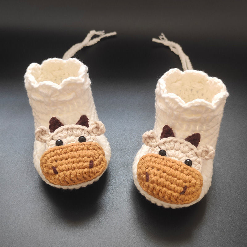 Handmade Custom Crochet Baby Sandals/baby cow booties/Soft and Cozy Shoes for Baby Girls in Multiple Colors/Organic cotton/Baby Girl Gift/Baby Boy/Girl Shower/Kids and Baby/0-12month