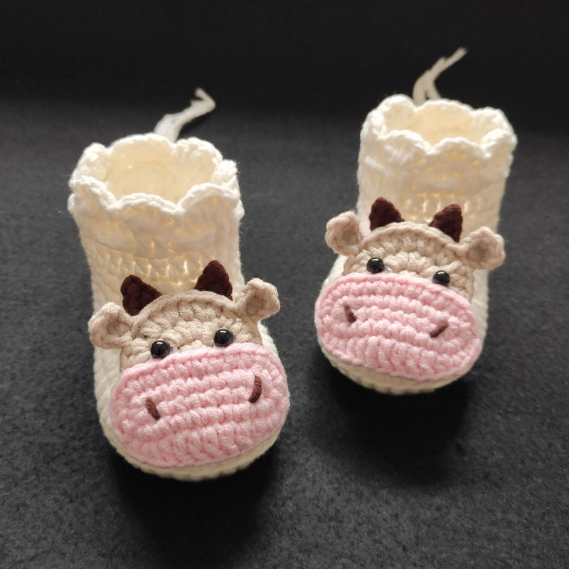 Handmade Custom Crochet Baby Sandals/baby cow booties/Soft and Cozy Shoes for Baby Girls in Multiple Colors/Organic cotton/Baby Girl Gift/Baby Boy/Girl Shower/Kids and Baby/0-12month